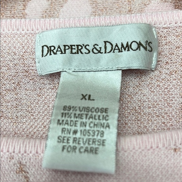 Draper’s & Damons Women’s Pullover Sweater XL Pink 3/4 Sleeves Beautiful EUC - Picture 2 of 8